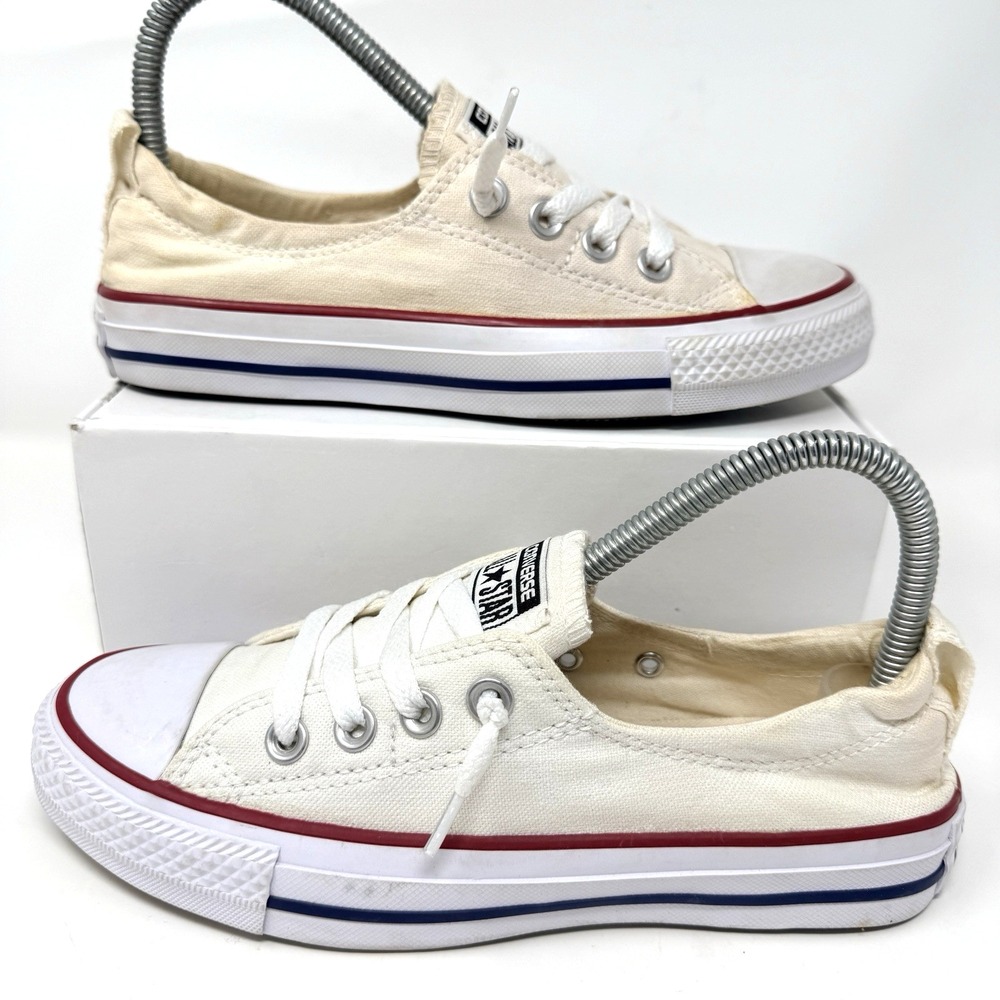 Converse CTAS‎ Shoreline Slip On Sneakers Womens 6 Cream Canvas Loafers Casual
